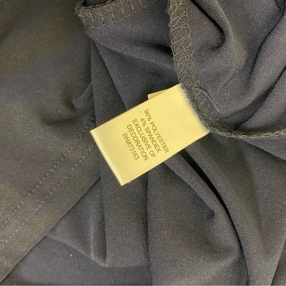 Spense 3/4 sleeve blue gold chain up the front dress - Picture 9 of 11